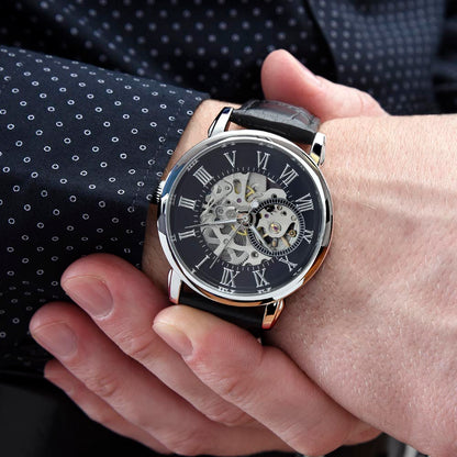 To My Bad Ass Bearded Hubby - Men's Openwork Watch