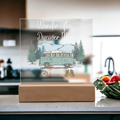 Wander Often, Discover More Acrylic Night Light