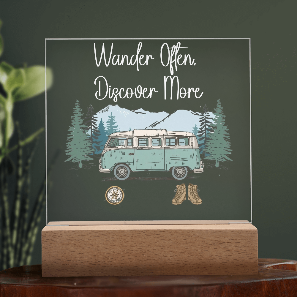 Wander Often, Discover More Acrylic Night Light