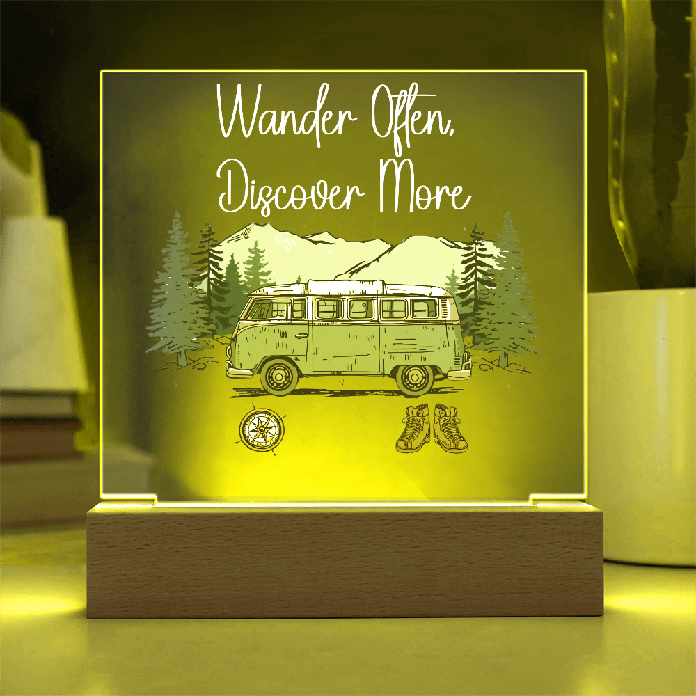 Wander Often, Discover More Acrylic Night Light