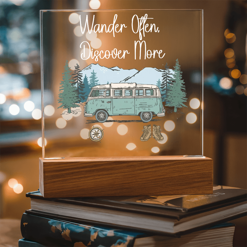Wander Often, Discover More Acrylic Night Light