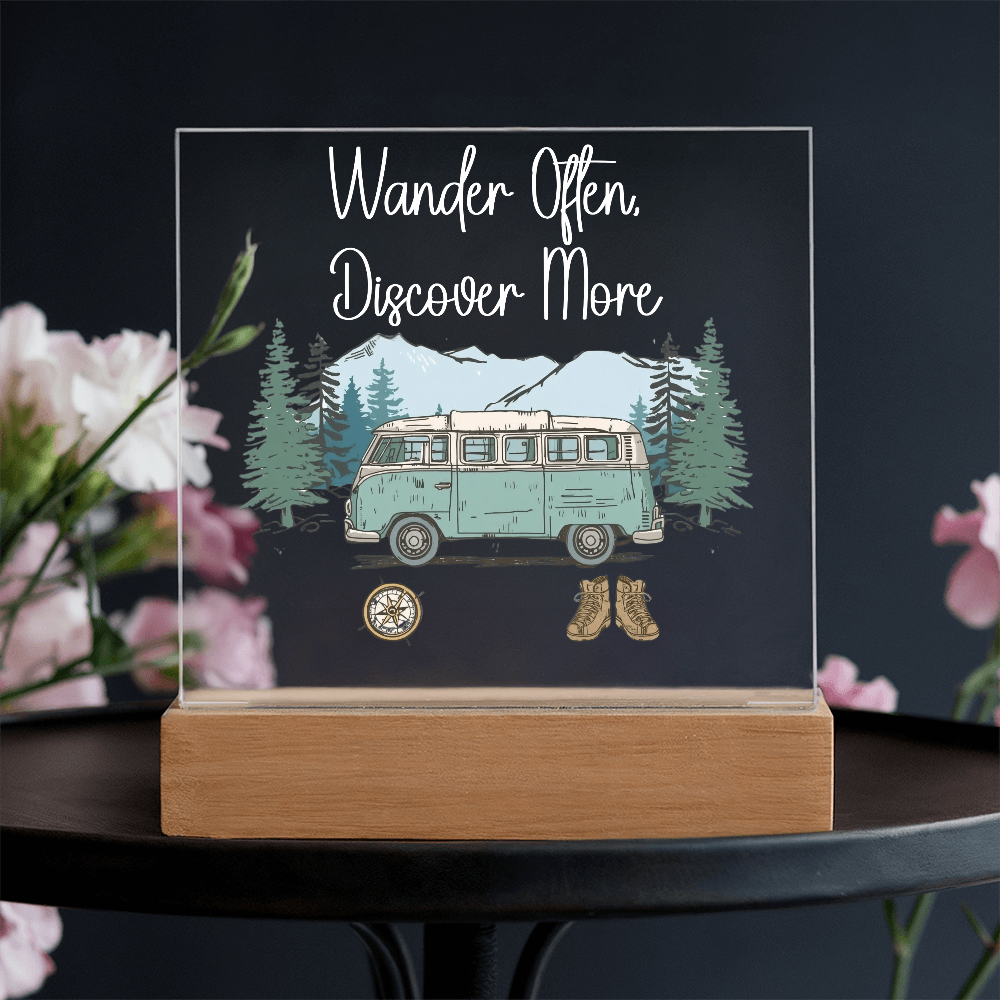 Wander Often, Discover More Acrylic Night Light