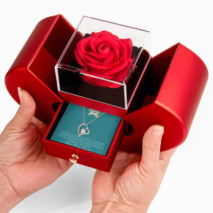 For My Love Forever Love Necklace and Heart Box Gift Set