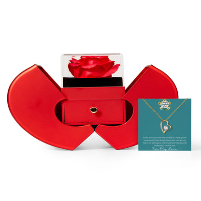 For My Love Forever Love Necklace and Heart Box Gift Set