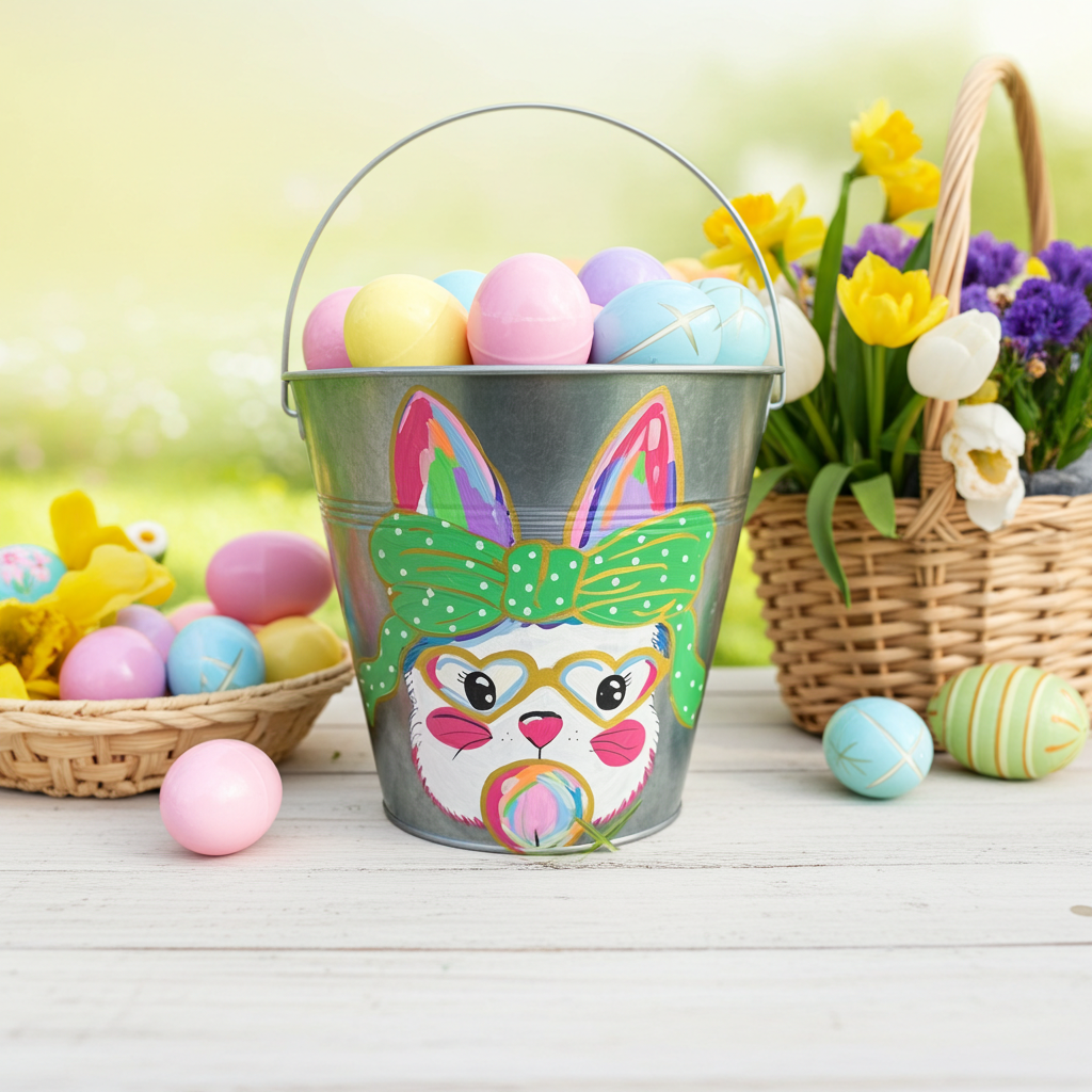 Hand-painted Personalized Easter Buckets