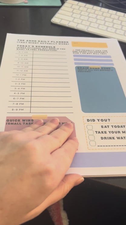 ADHD Daily Planner – “That Might Actually Work”