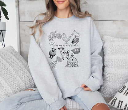 Farmerish Doodle Style Sweatshirt