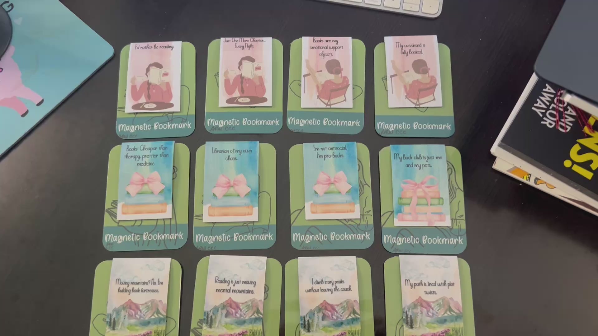 View of all of the bookmarks in each collection